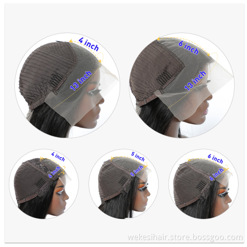 5x5 HD Lace Wig Natural Black Bodywave HD Lace Front Wig Pre Plucked 180% Density HD Lace Front Wigs Transparent